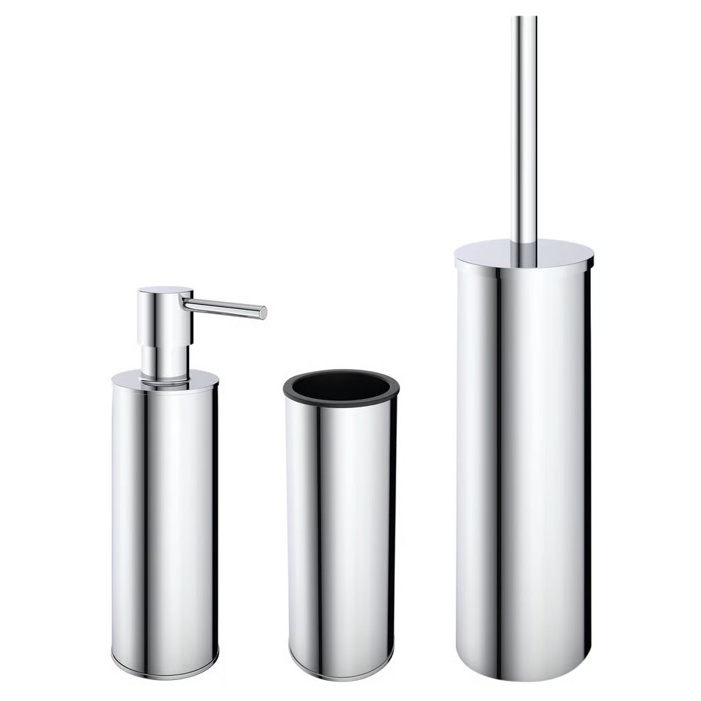 Cutout image of Crosswater MPRO Chrome Freestanding Accessory Set
